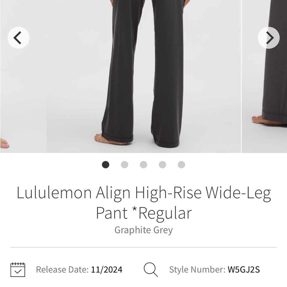 Lululemon Graphite Grey Wide-Leg Pants - Picture 7 of 10